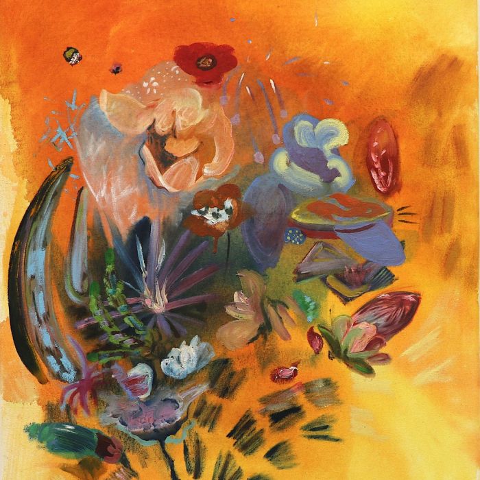 <p>Str&auml;usschen</p>

<p>45 x 45cm, &Ouml;l und Tusche auf Leinwand</p>

<p>2019</p>

